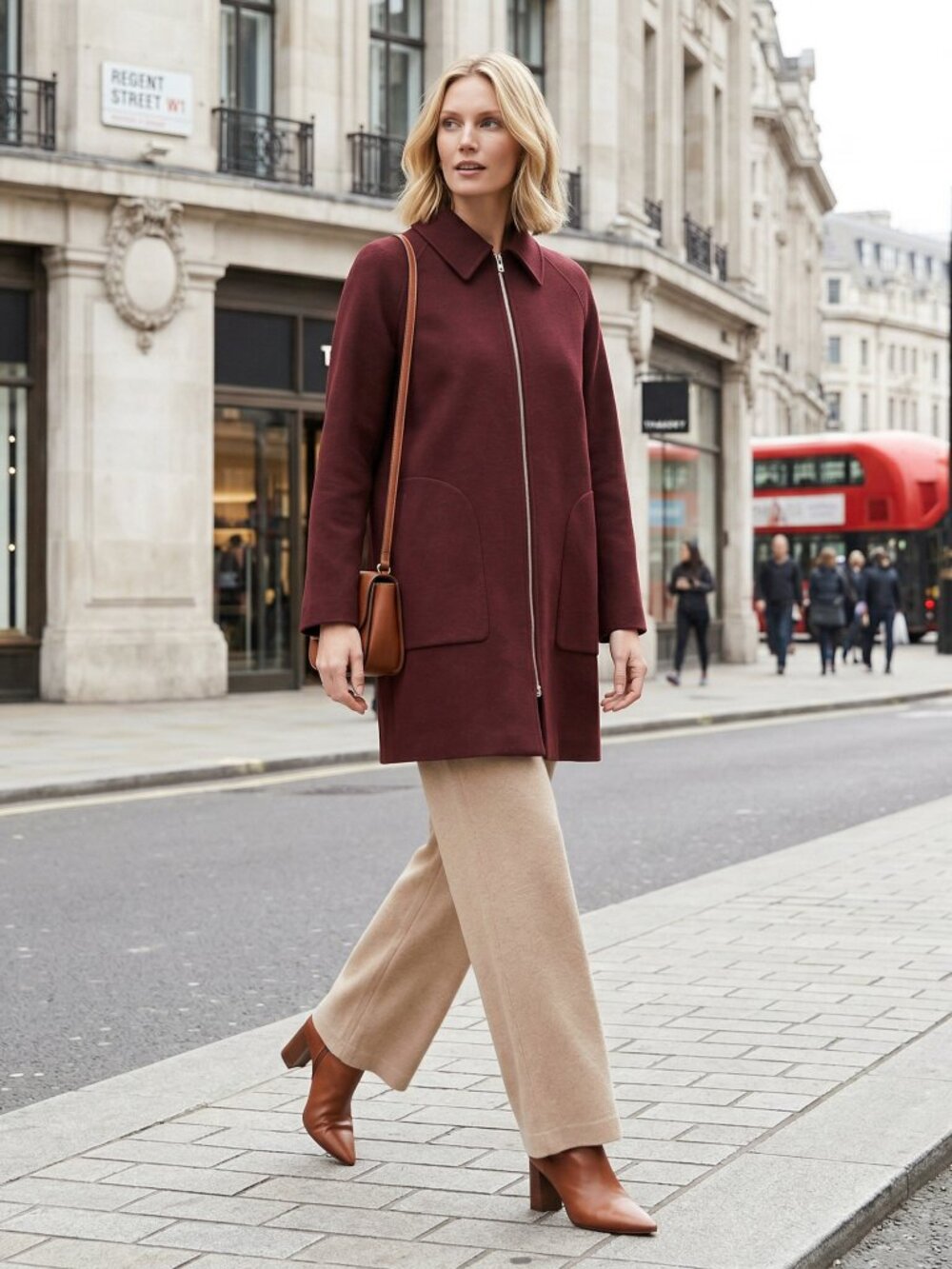 NEW THEORY Relaxed Coat Clean Caban Double Face Wool blend and cashmere MEDIUM